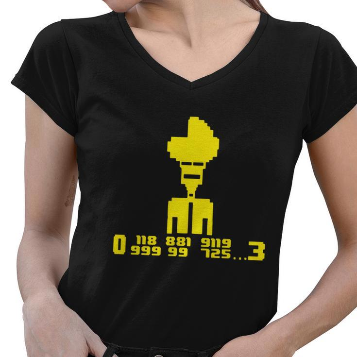 It Crowd Number Funny Moss Women V-Neck T-Shirt