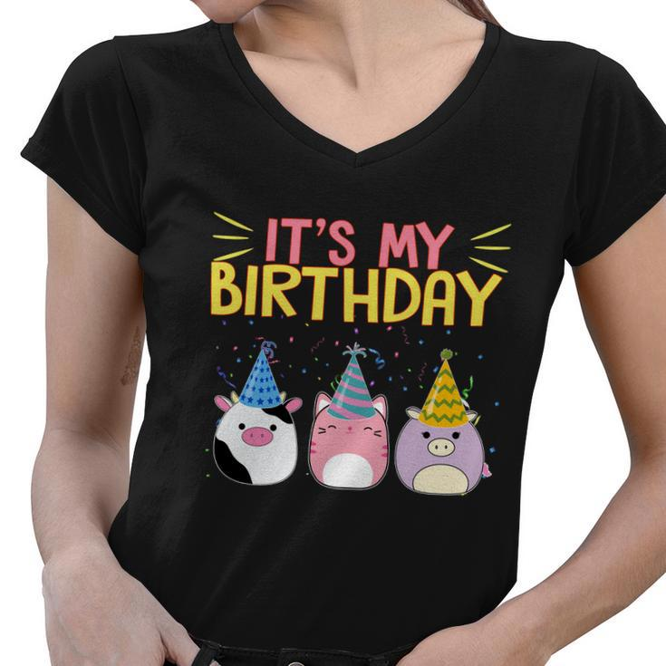 Its My Birthday Boo Cute Graphic Design Printed Casual Daily Basic Women V-Neck T-Shirt