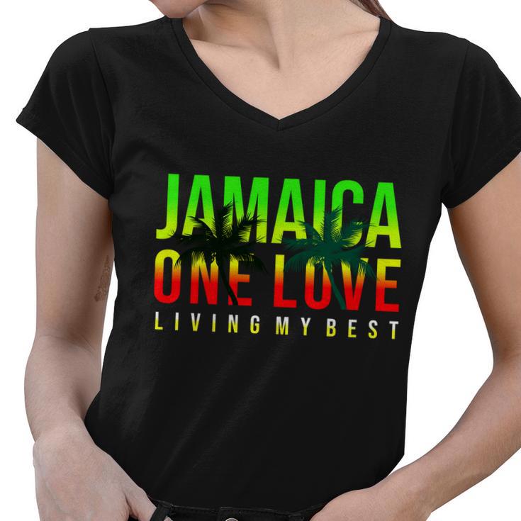 Jamaica One Love Tshirt Women V-Neck T-Shirt