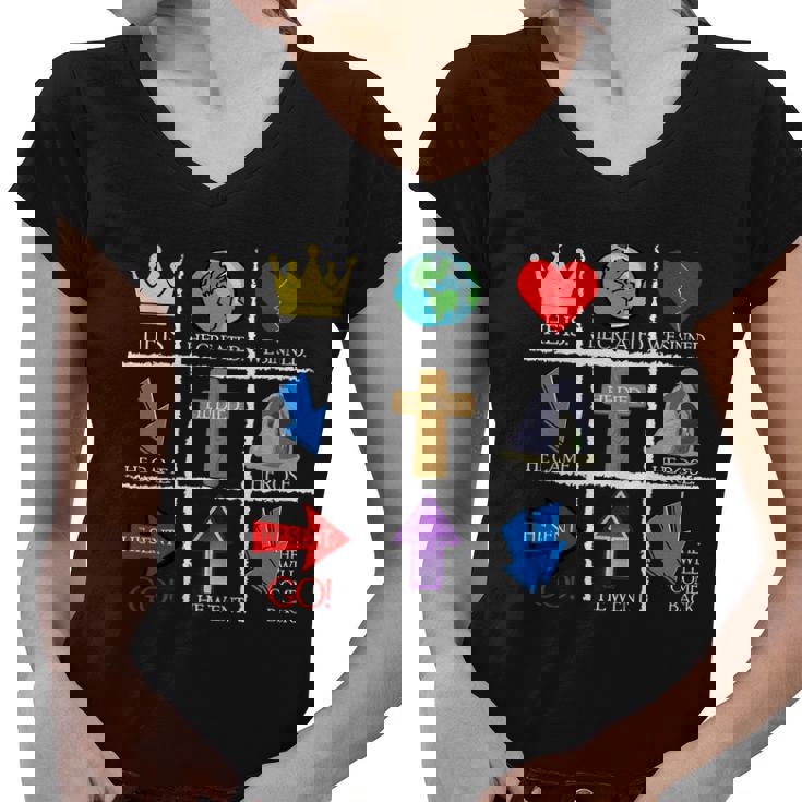 Jesus Is The Way Christian Signs Women V-Neck T-Shirt