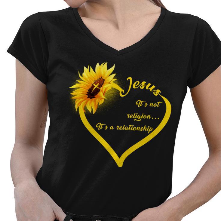 Jesus Its A Relationship Women V-Neck T-Shirt