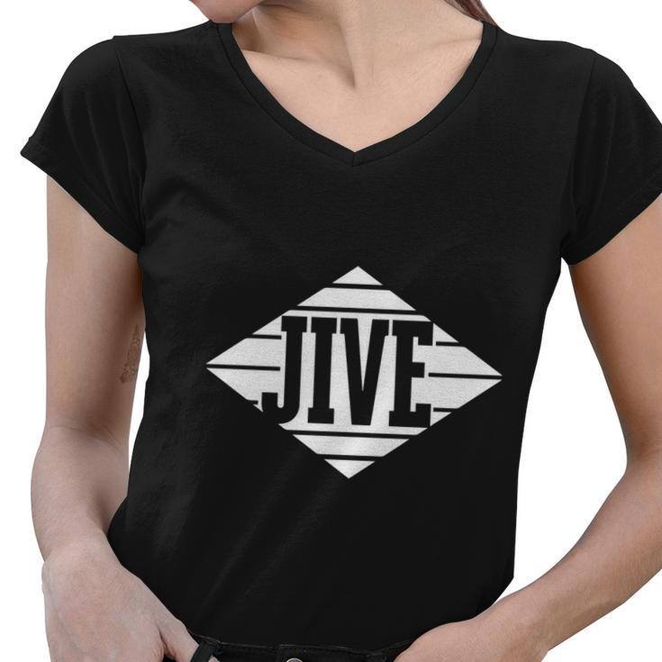 Jive Records Women V-Neck T-Shirt