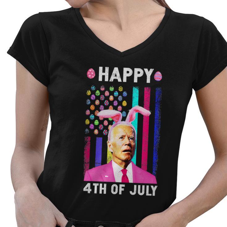 Joe Biden Happy 4Th Of July Happy Easter Tshirt Women V-Neck T-Shirt