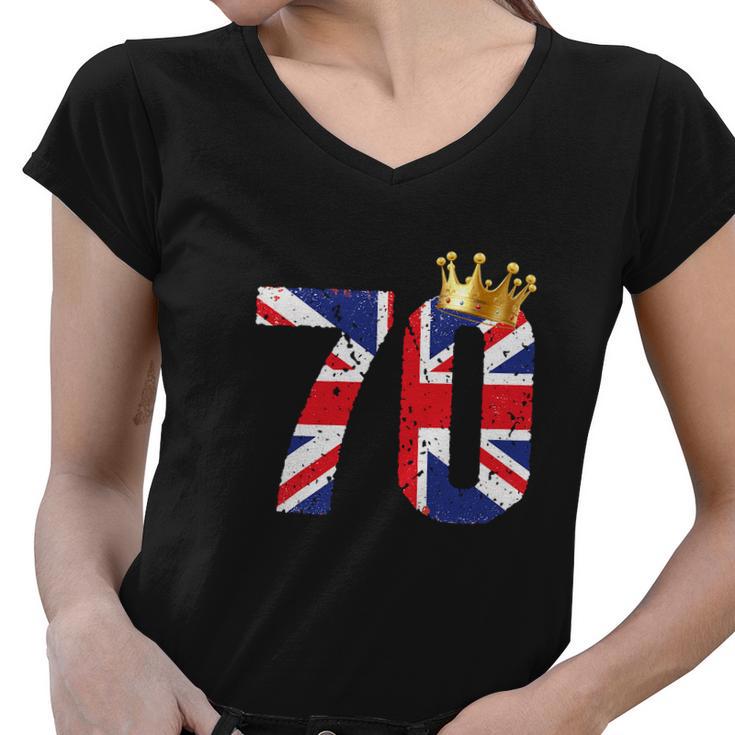 Jubilee Party Queens Platinum 1952 For 4Th Of July Women V-Neck T-Shirt