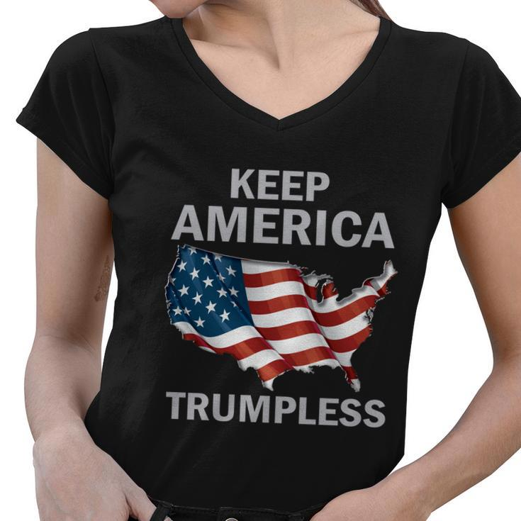 Keep America Trumpless Gift V10 Women V-Neck T-Shirt