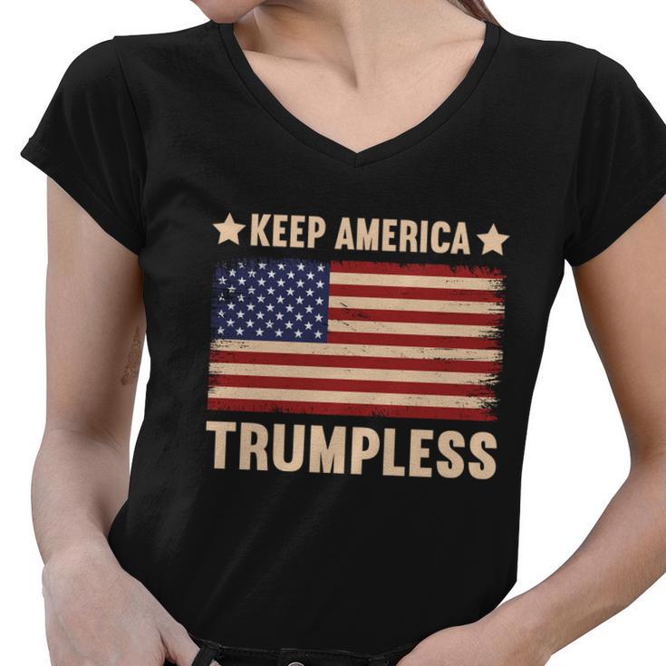 Keep America Trumpless Gift V15 Women V-Neck T-Shirt