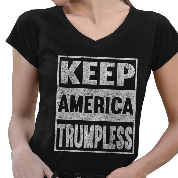 Keep America Trumpless Gift V22 Women V-Neck T-Shirt