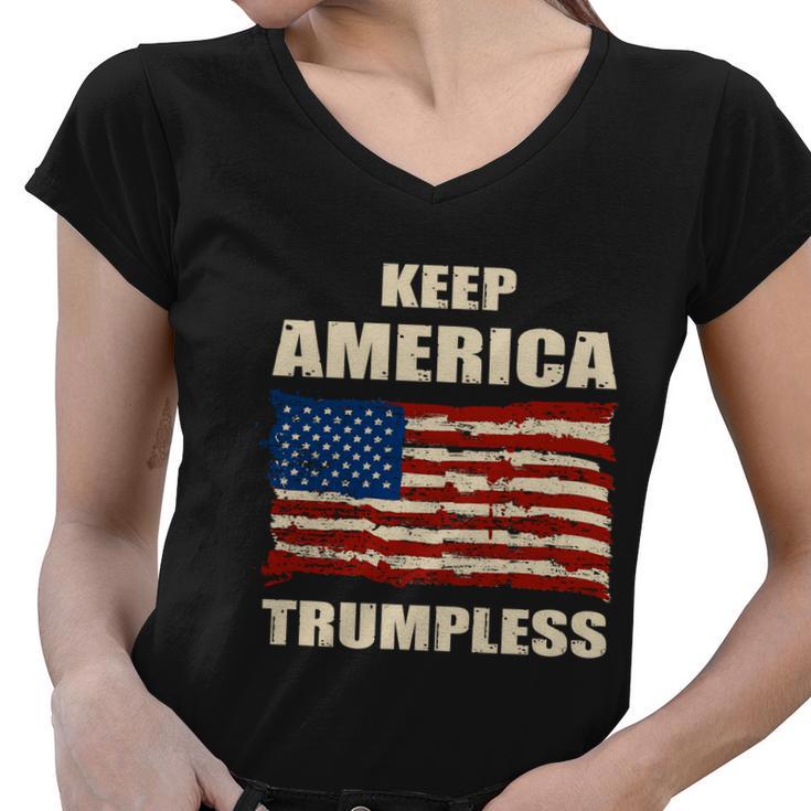 Keep America Trumpless Great Gift V2 Women V-Neck T-Shirt