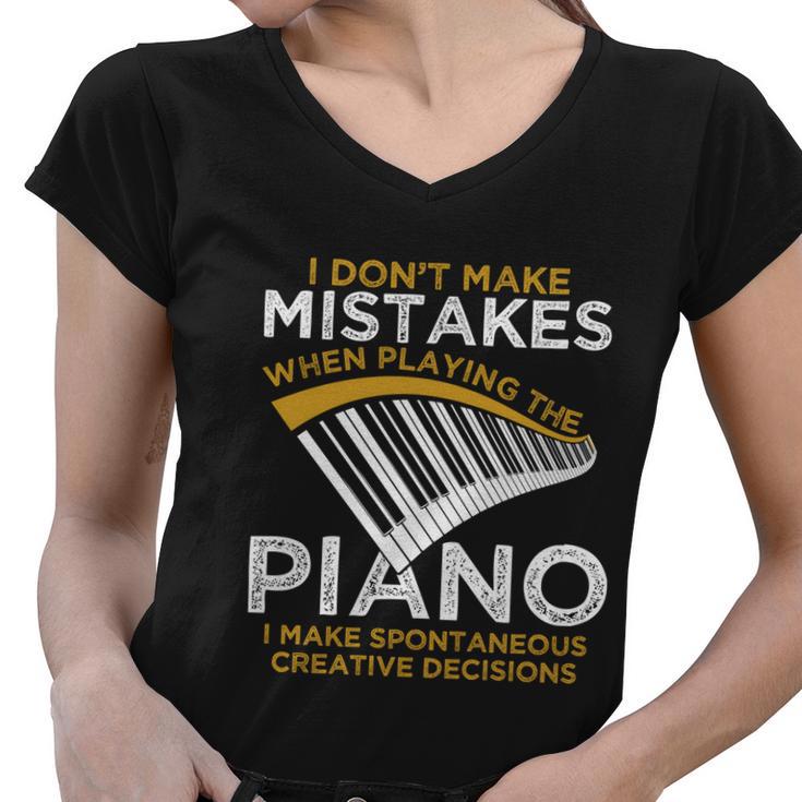 Keyboard Pianist Funny Gift Music Musician Piano Gift Women V-Neck T-Shirt