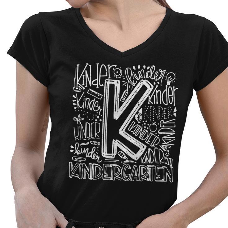 Kindergarten Mashup Women V-Neck T-Shirt