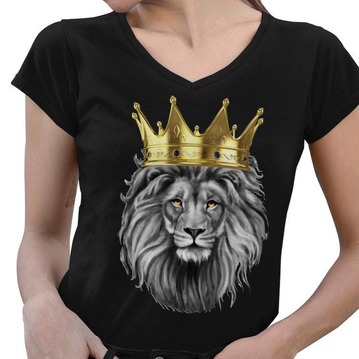 King Of Lions Tshirt Women V-Neck T-Shirt