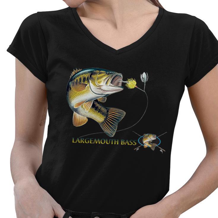 Largemouth Bass Tshirt Women V-Neck T-Shirt