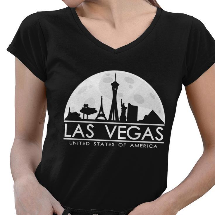 Las Vegas Skyline Tshirt Women V-Neck T-Shirt