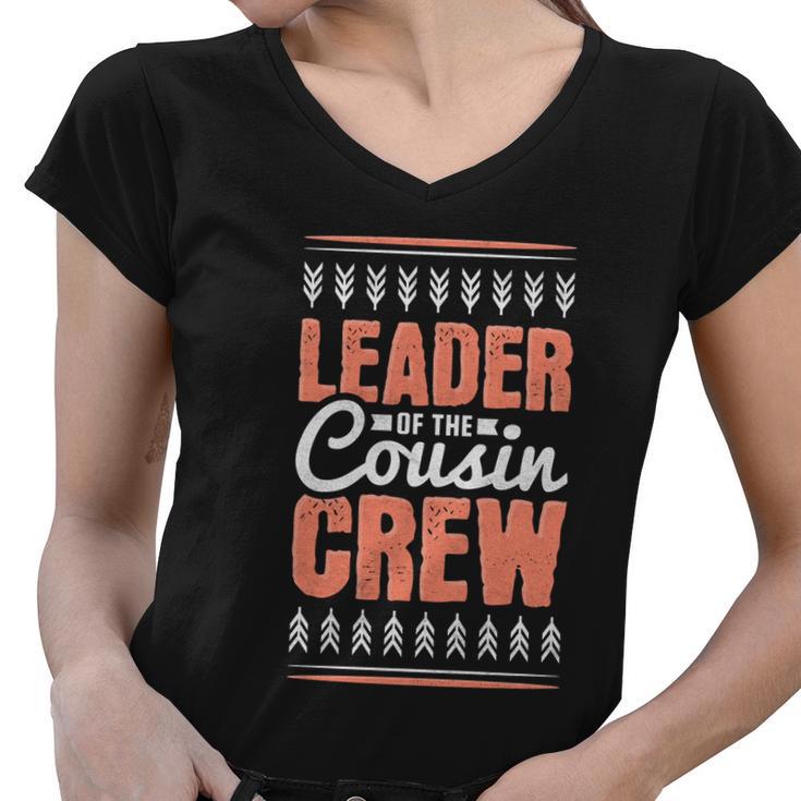 Leader Of The Cousin Crew Cute Gift Women V-Neck T-Shirt