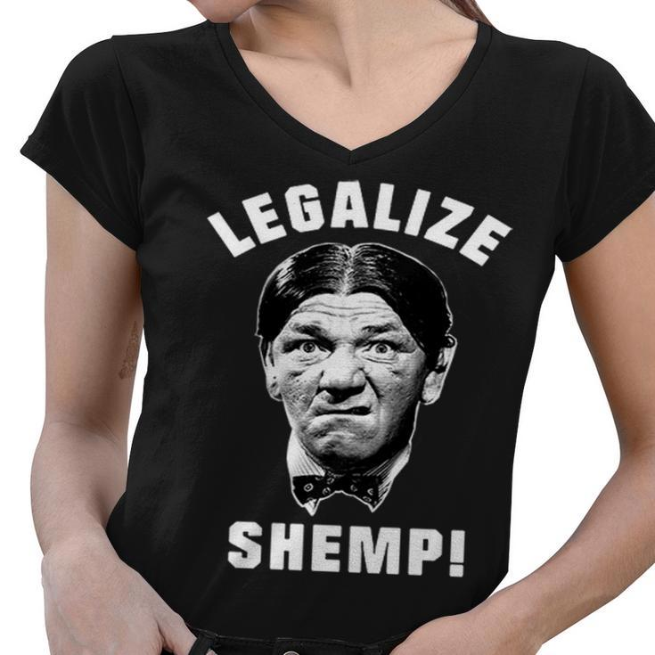Legalize Shemp Three Stooges Tshirt Women V-Neck T-Shirt