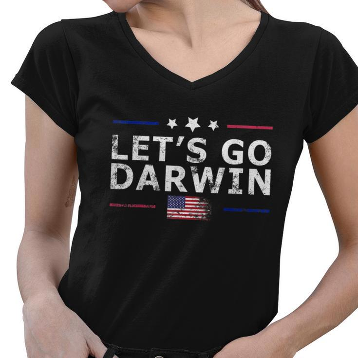 Lets Go Darwin V2 Women V-Neck T-Shirt