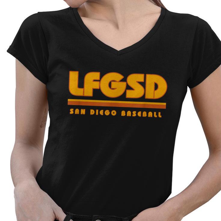 Lfgsd San Diego Baseball Women V-Neck T-Shirt