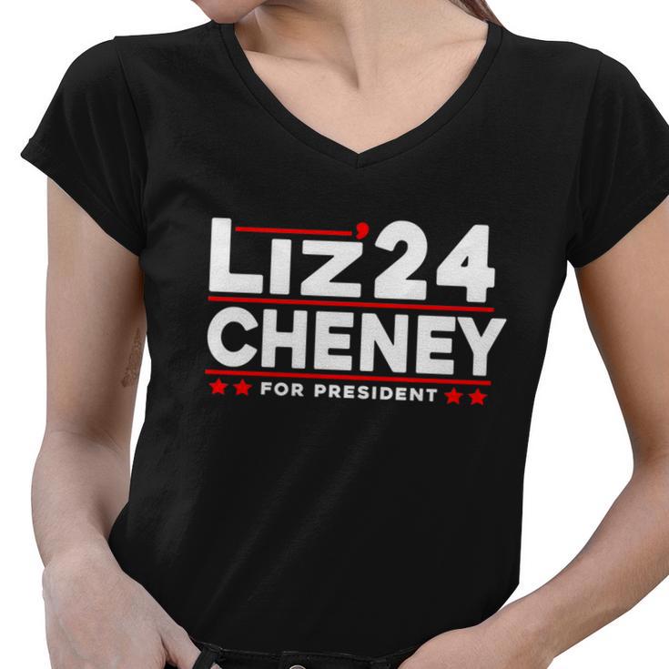 Liz Cheney 2024 For President Women V-Neck T-Shirt