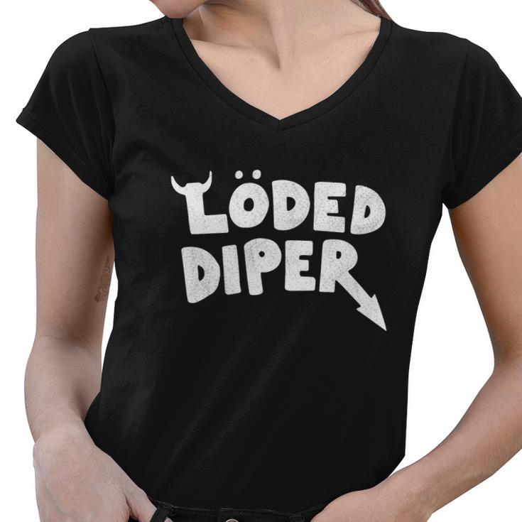 Loded Diper Tshirt Women V-Neck T-Shirt