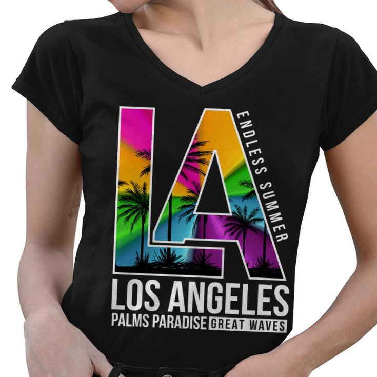 Los Angeles Endless Summer Women V-Neck T-Shirt