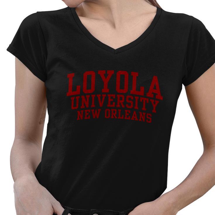 Loyola University New Orleans Oc Women V-Neck T-Shirt