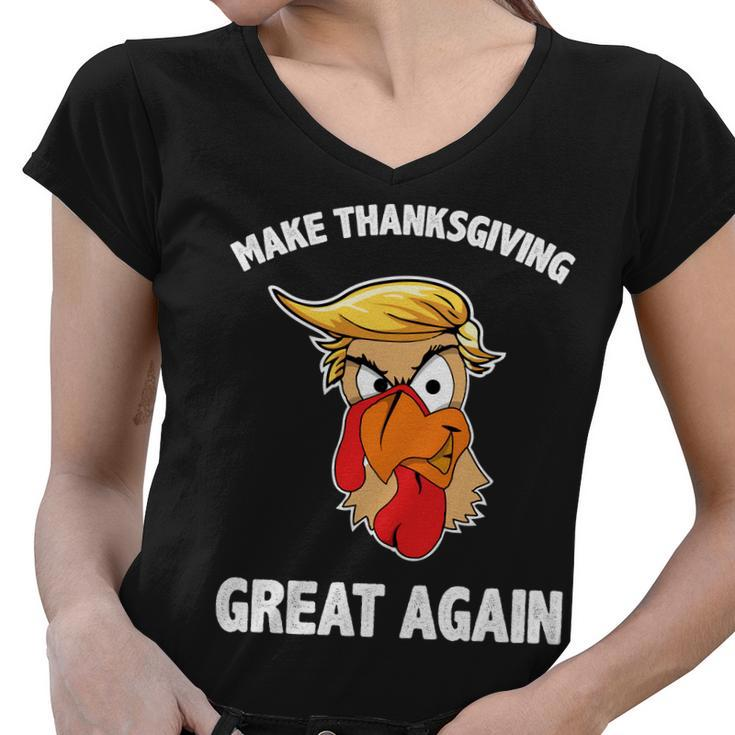 Make Thanksgiving Great Again Donald Trump Tshirt Women V-Neck T-Shirt