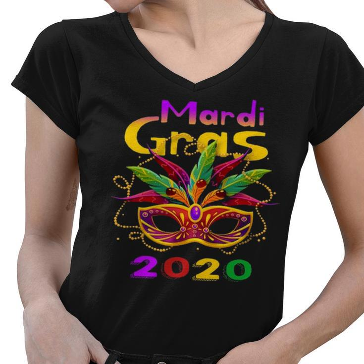 Mardi Gras   2020 Mardi Gras Costumes Women V-Neck T-Shirt
