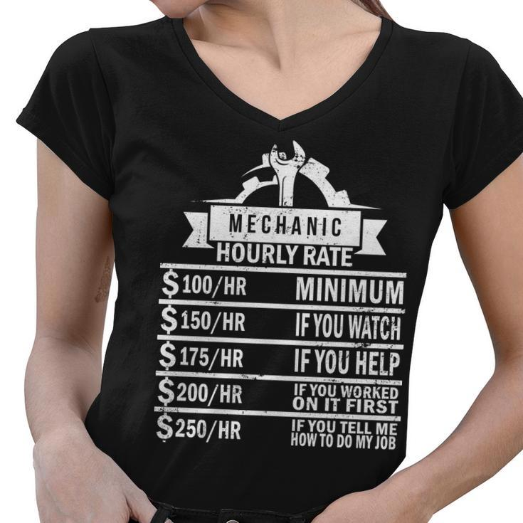 Mechanic Hourly Rate Tshirt Women V-Neck T-Shirt