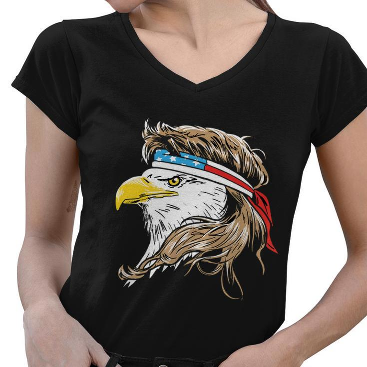 Merica Eagle Mullet 4Th Of July V2 Women V-Neck T-Shirt