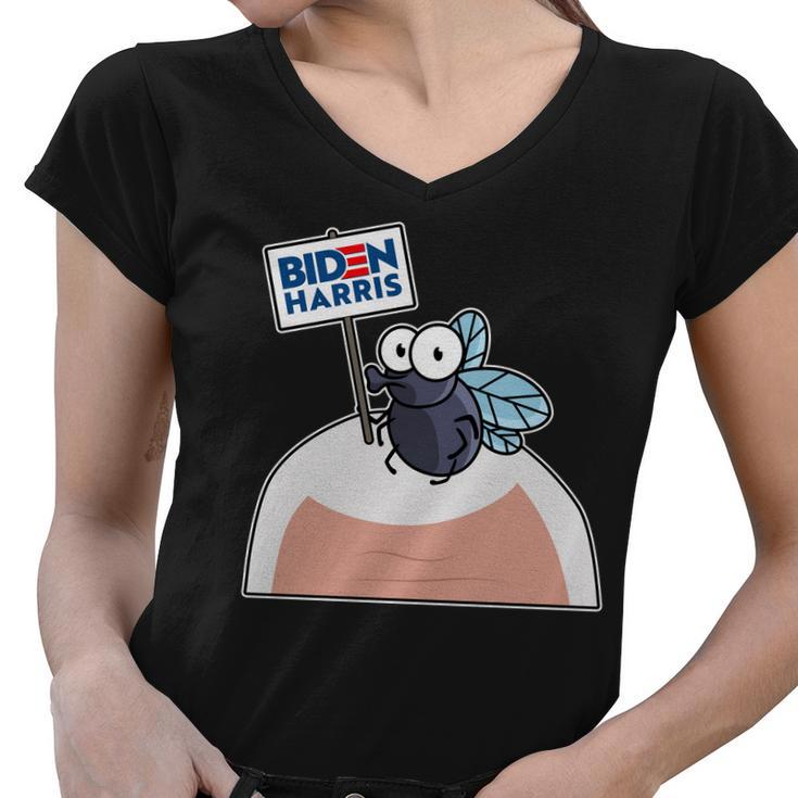 Mike Pence Fly On Head Vote Biden Harris Debate Tshirt Women V-Neck T-Shirt