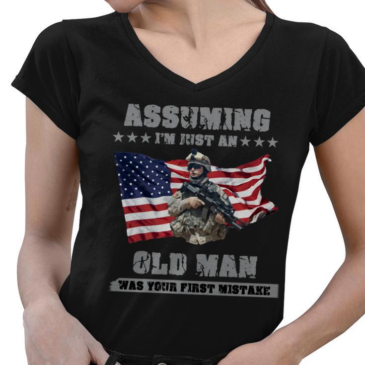 Military Man Shit Women V-Neck T-Shirt