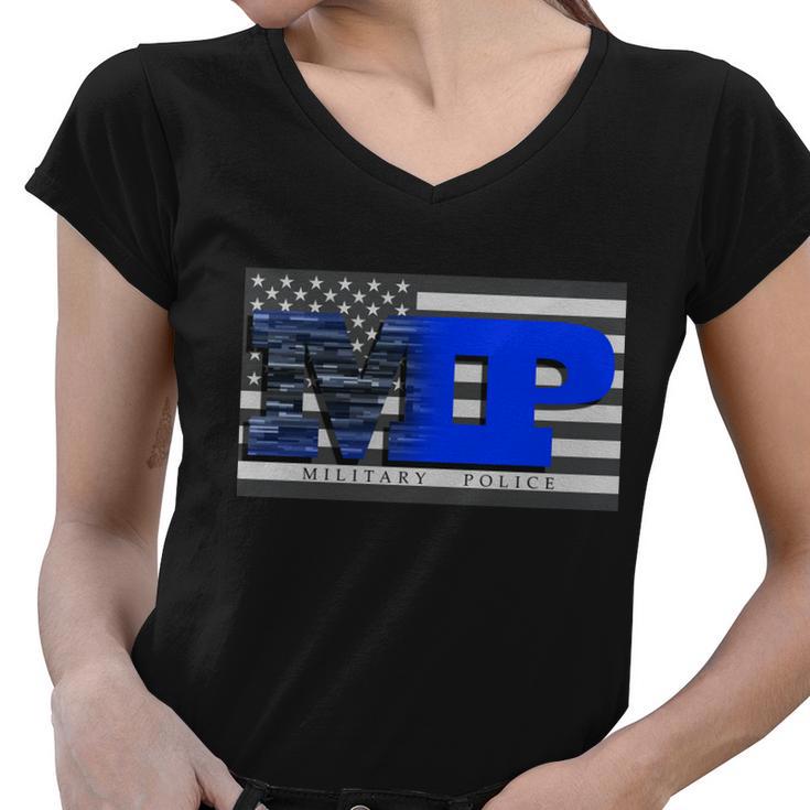 Military Police Mp Flag Women V-Neck T-Shirt