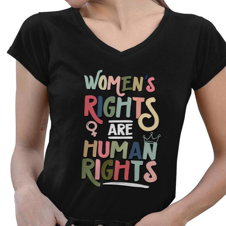 Mind Your Uterus Feminist Are Human Rights Women V-Neck T-Shirt