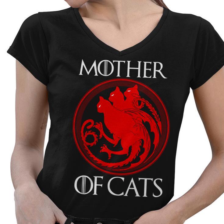 Mother Of Cats Tshirt Women V-Neck T-Shirt