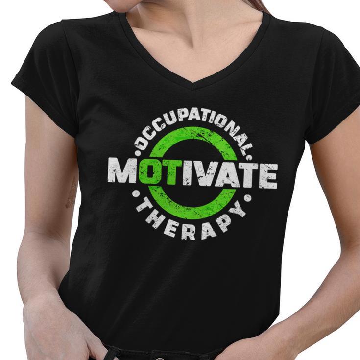 Motivate Occupational Therapy V2 Women V-Neck T-Shirt