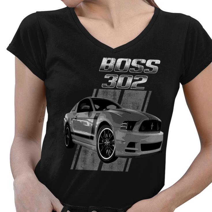 Mustang 50 Years Boss  Women V-Neck T-Shirt