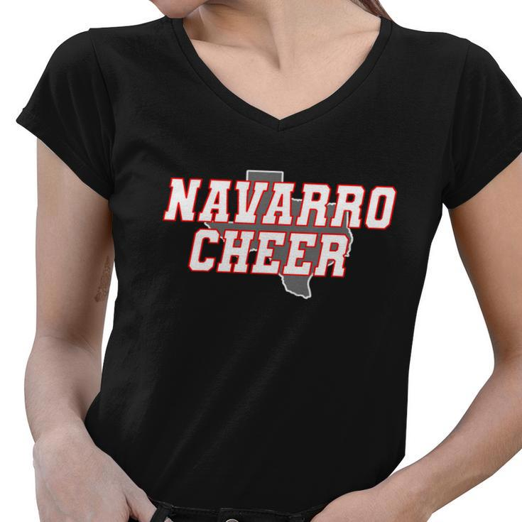 Navarro Cheer Texas Logo Women V-Neck T-Shirt