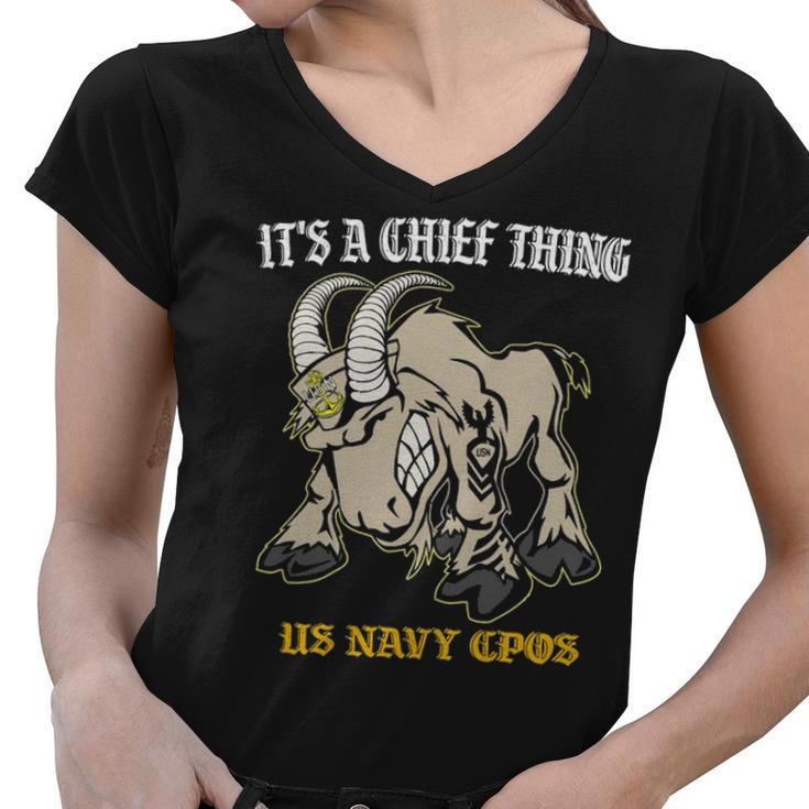 Navy Chief Cpo Women V-Neck T-Shirt