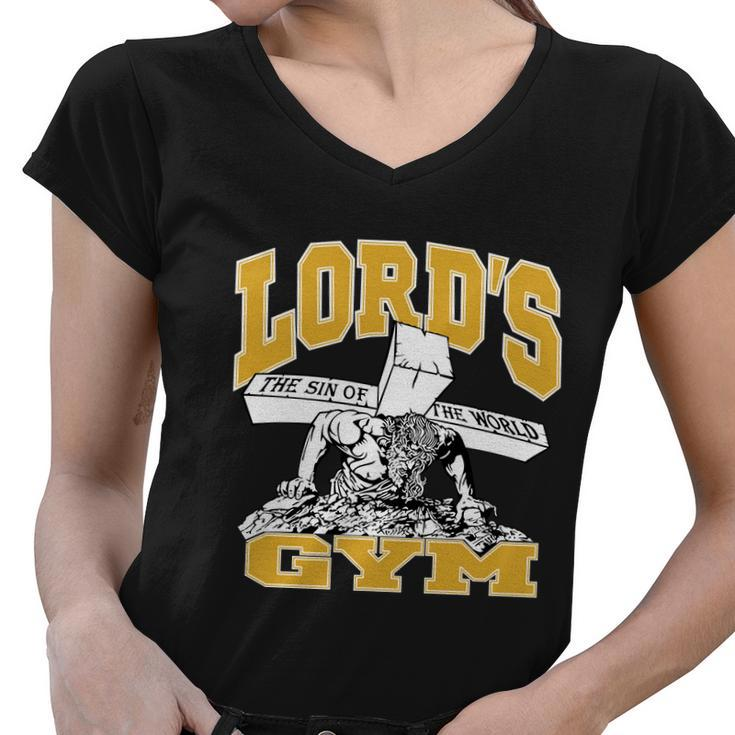 New Lords Gym Cool Graphic Design Women V-Neck T-Shirt