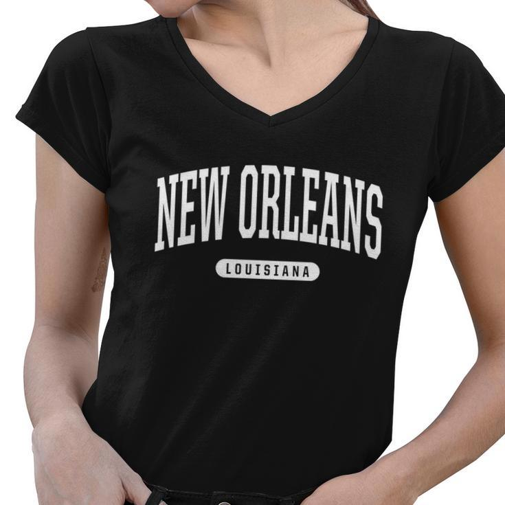 New Orleans Gift College University Style La Us Graphic Design Printed Casual Daily Basic Women V-Neck T-Shirt