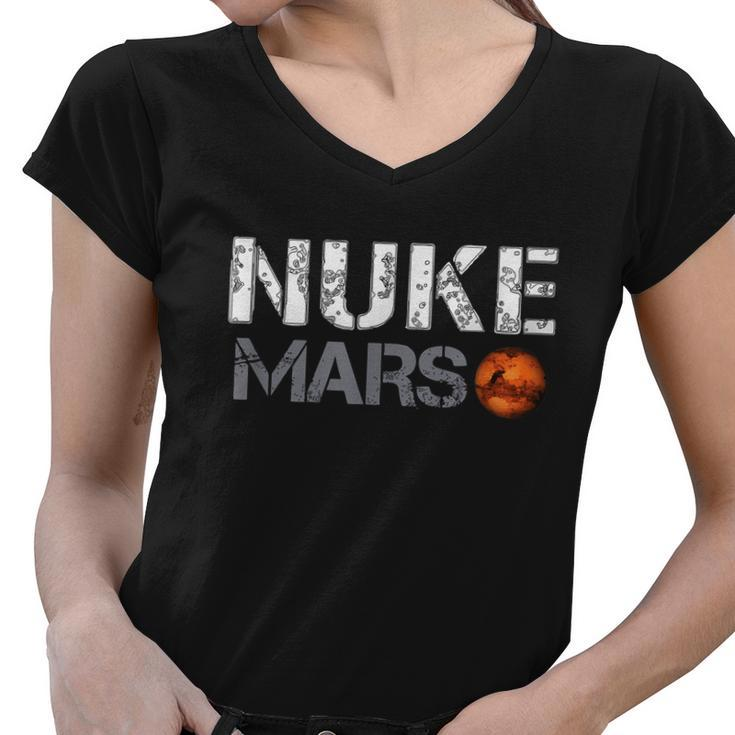 Nuke Mars Tshirt Women V-Neck T-Shirt
