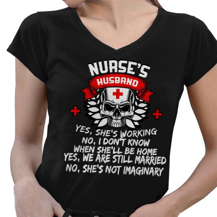 Nurses Husband Tshirt Women V-Neck T-Shirt