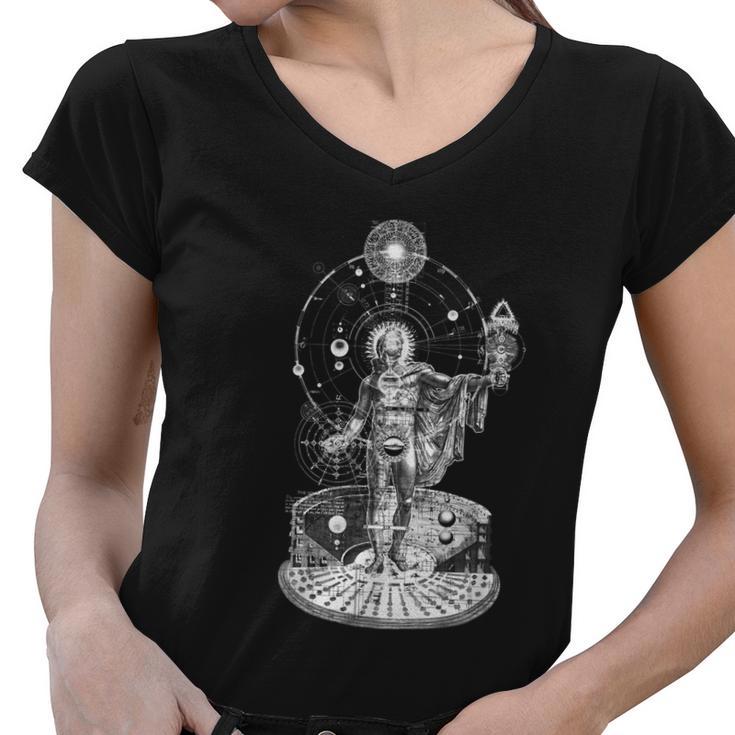 Occult Sacred Geometry Women V-Neck T-Shirt