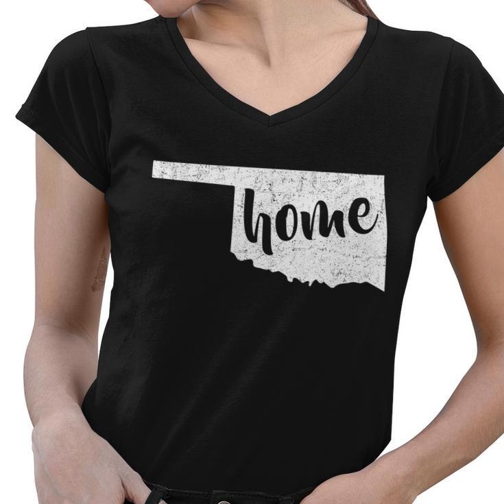 Oklahoma Home State Women V-Neck T-Shirt