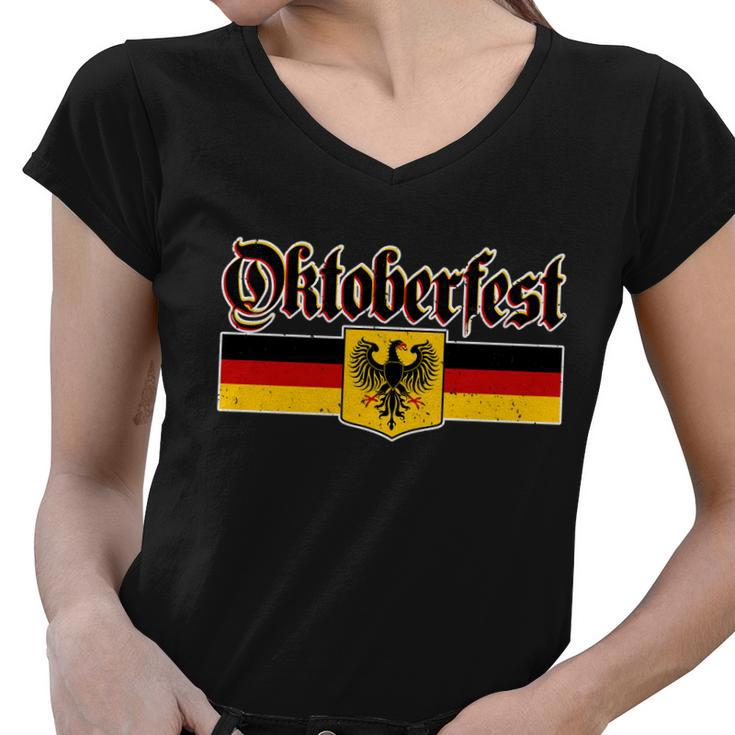 Oktoberfest German Coat Of Arms Tshirt Women V-Neck T-Shirt