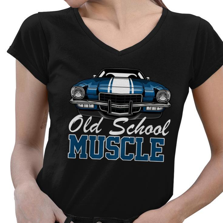 Old School Muscle Car Women V-Neck T-Shirt