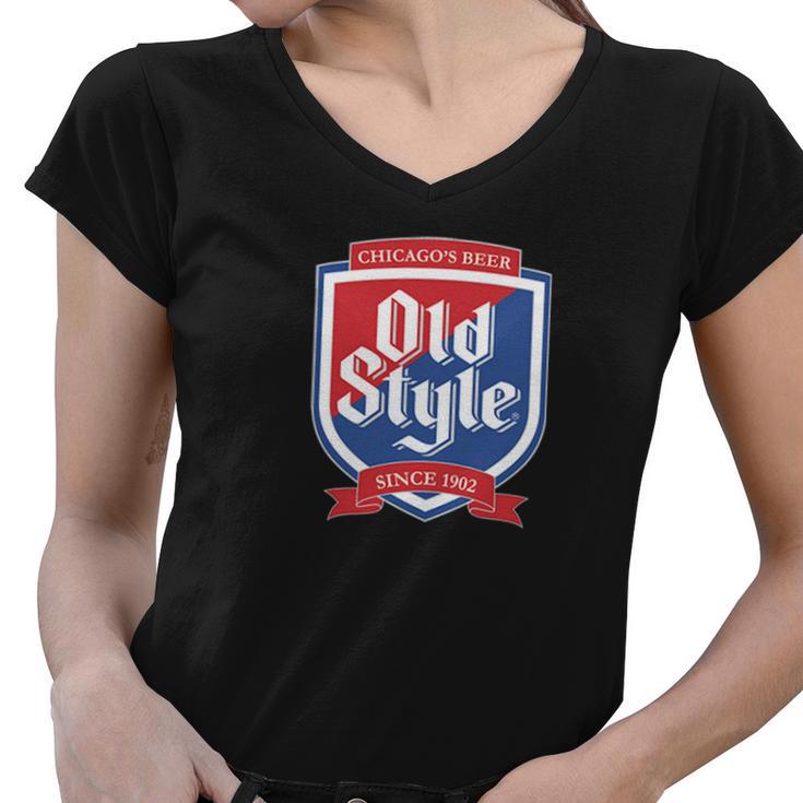 Old Style Beer Logo Chicago Tshirt Women V-Neck T-Shirt