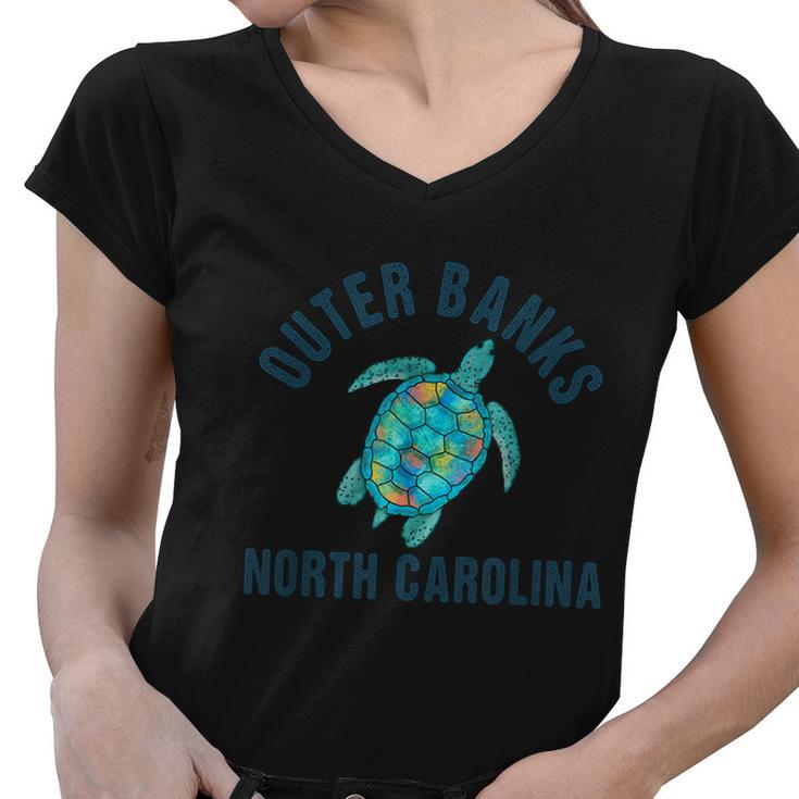 Outer Banks Nc Beach Women V-Neck T-Shirt