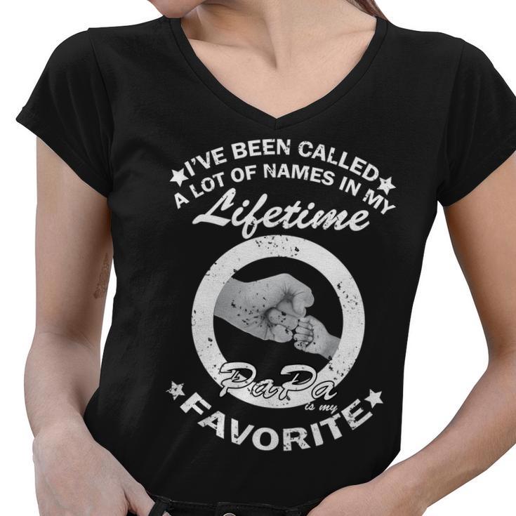 Papa Is My Favorite Tshirt Women V-Neck T-Shirt