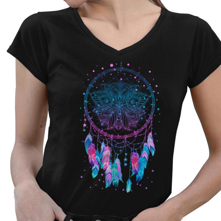 Pastel Dream Catcher Women V-Neck T-Shirt